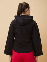 Black Long Sleeve Women's Hoodie By Being Human Clothing