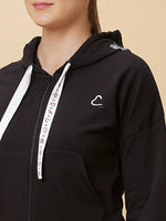 Black Long Sleeve Women's Hoodie By Being Human Clothing