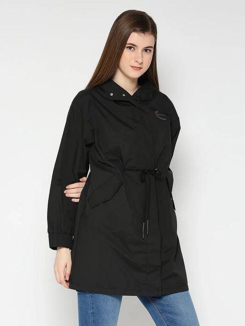 Black Easy Fit Long Sleeve Women's Jacket By Being Human Clothing