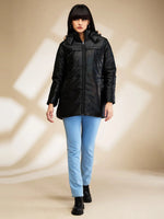 Black Slim Fit Long Sleeve Women's Jacket By Being Human Clothing