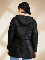 Black Slim Fit Long Sleeve Women's Jacket By Being Human Clothing